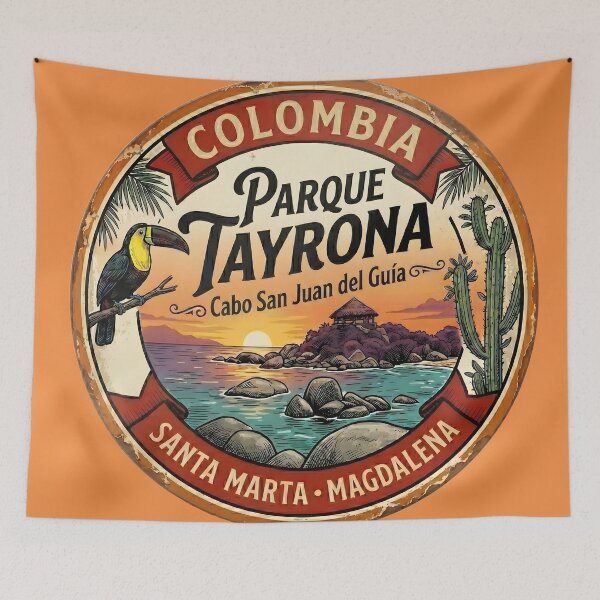 Item preview, Ciudad Perdida Sticker — Lost City Trekking Vintage Badge Colombia designed and sold by ColombianaShop.