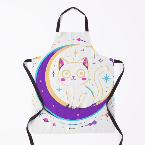 Item preview, Cosmic Black Cat Moon Sticker designed and sold by inkfusionhub99.