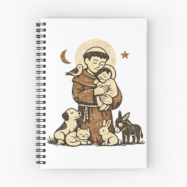 Item preview, Saint Francis of Assisi Animal Lover T-Shirt designed and sold by Santuário da Bicharada.