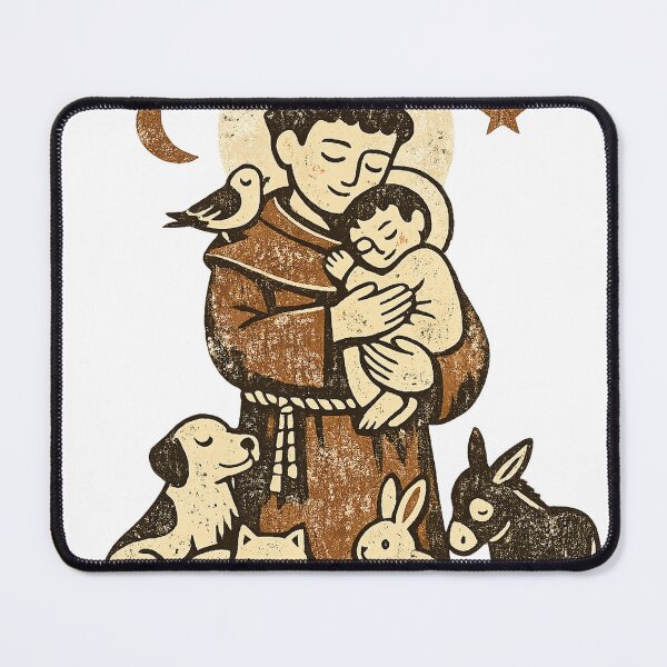 Item preview, Saint Francis of Assisi Animal Lover T-Shirt designed and sold by Santuário da Bicharada.