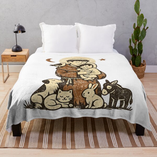 Item preview, Saint Francis of Assisi Animal Lover T-Shirt designed and sold by Santuário da Bicharada.