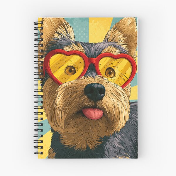 Item preview, yorkshire terrier wearing heart glasses designed and sold by TanyaLovus.