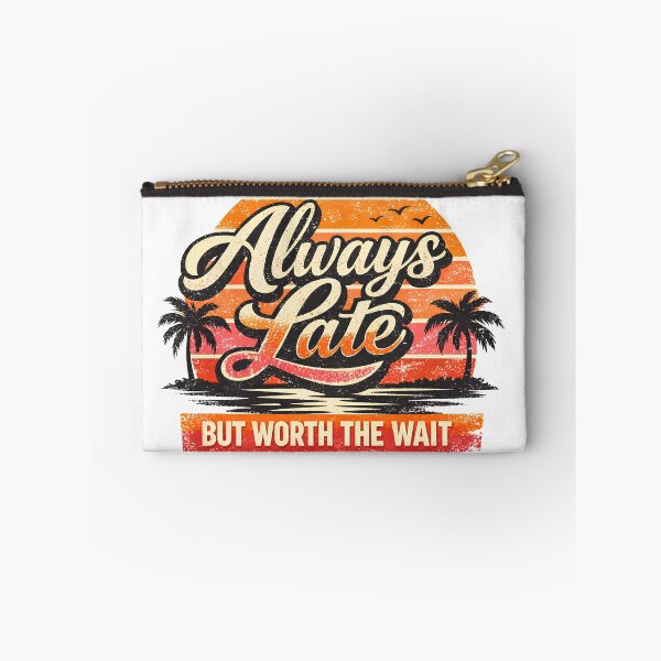 Item preview, "Always Late But Worth The Wait" - Vintage Clock Graphic Tee |  Cute Funny Sarcastic Shirt for Always-Late Besties designed and sold by VelnoraDigital.