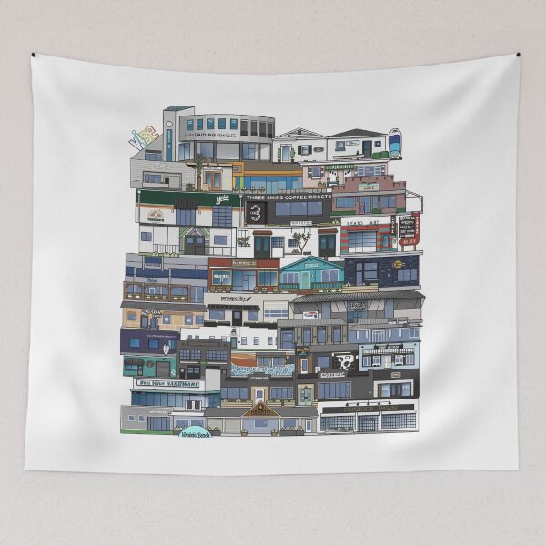 Item preview, Vibe District Cartoon Map designed and sold by DefinedbyDesign.