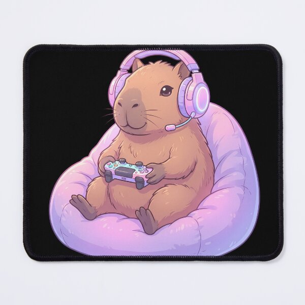 Item preview, Gamer Capybara Lofi Aesthetic Cozy Gaming Setup Headphones designed and sold by WorldShop17.