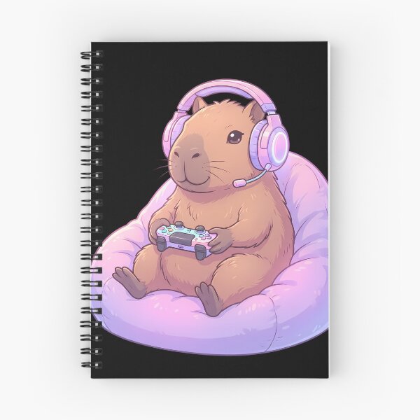 Item preview, Gamer Capybara Lofi Aesthetic Cozy Gaming Setup Headphones designed and sold by WorldShop17.