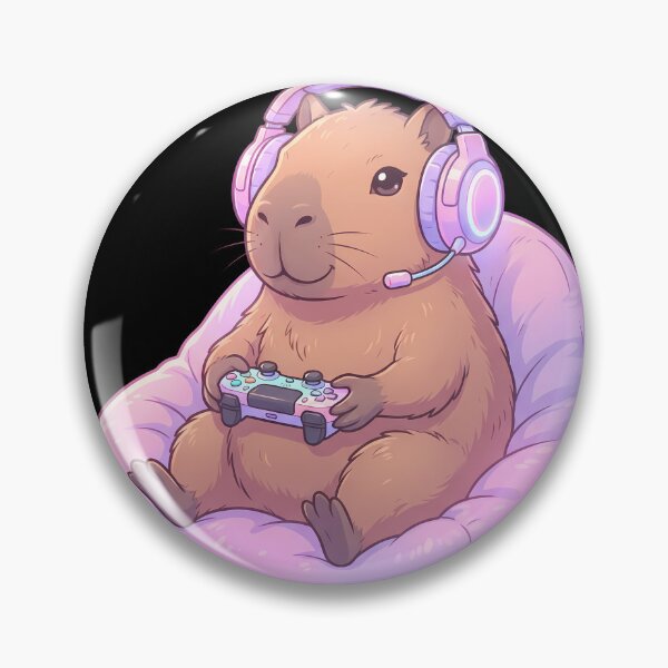 Item preview, Gamer Capybara Lofi Aesthetic Cozy Gaming Setup Headphones designed and sold by WorldShop17.
