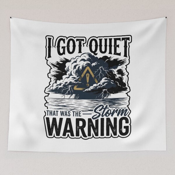 Item preview, I Got Quiet That Was The Warning Introvert Funny Retro Typography designed and sold by get55shirt.