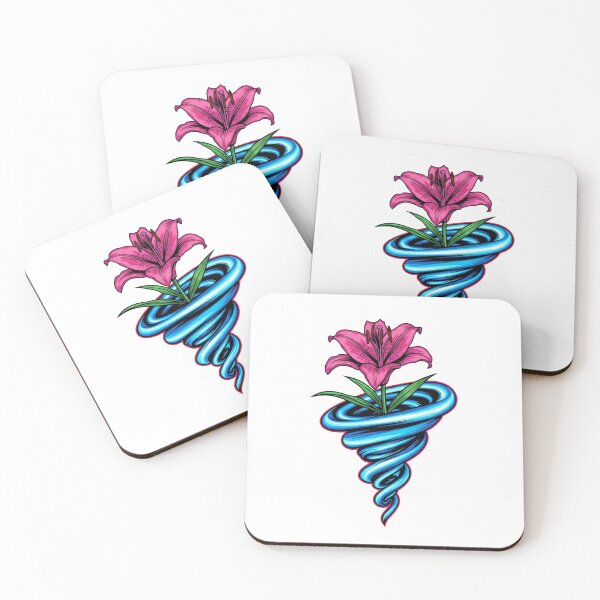 Item preview, Fantasy Pink Lily Vortex - Surreal Storm Flower Art designed and sold by Dzblack.
