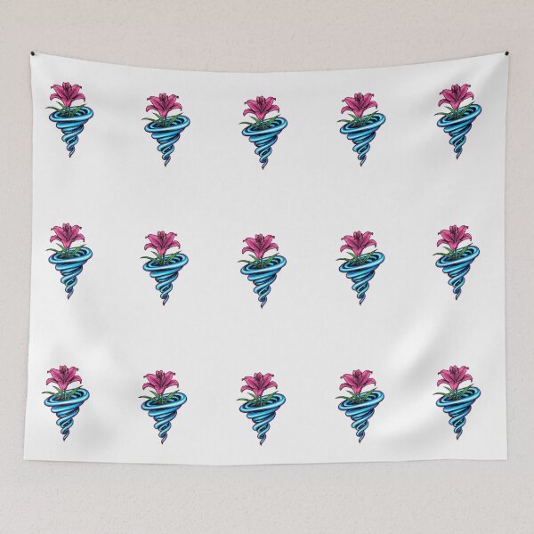Item preview, Fantasy Pink Lily Vortex - Surreal Storm Flower Art designed and sold by Dzblack.