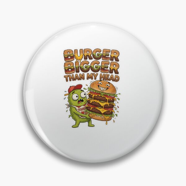 Item preview, Burger Bigger Than My Head Funny Food Sticker designed and sold by Imaginarium of Chaos falcon88 .