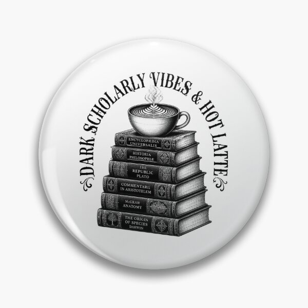 Item preview, Dark Scholarly Book Stack Vintage Latte Art designed and sold by Coffread.