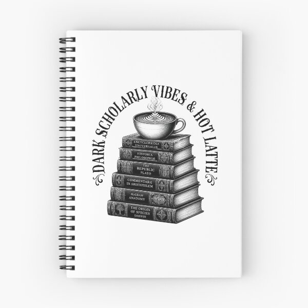 Item preview, Dark Scholarly Book Stack Vintage Latte Art designed and sold by Coffread.