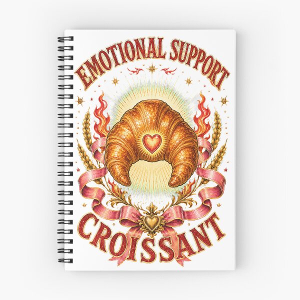 Item preview, Emotional Support Croissant – Funny Pastry Graphic Tee designed and sold by alexrow.