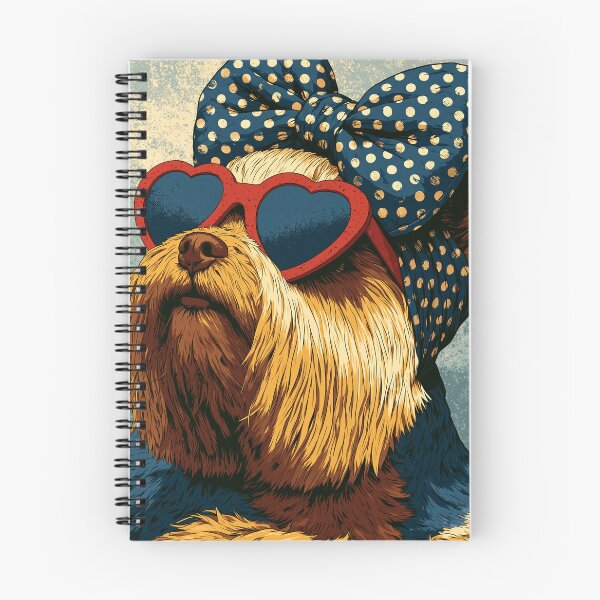 Item preview, yorkshire terrier wearing heart glasses designed and sold by TanyaLovus.