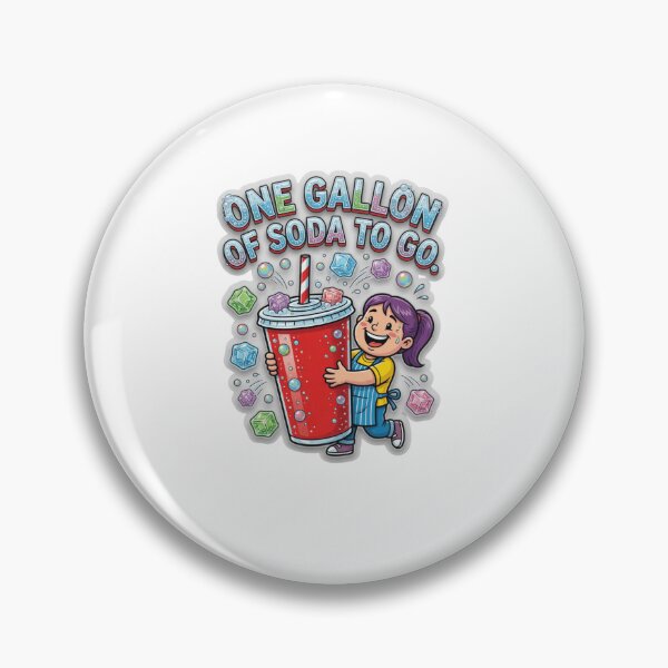 Item preview, One Gallon Of Soda To Go Funny Drink Sticker designed and sold by Imaginarium of Chaos falcon88 .