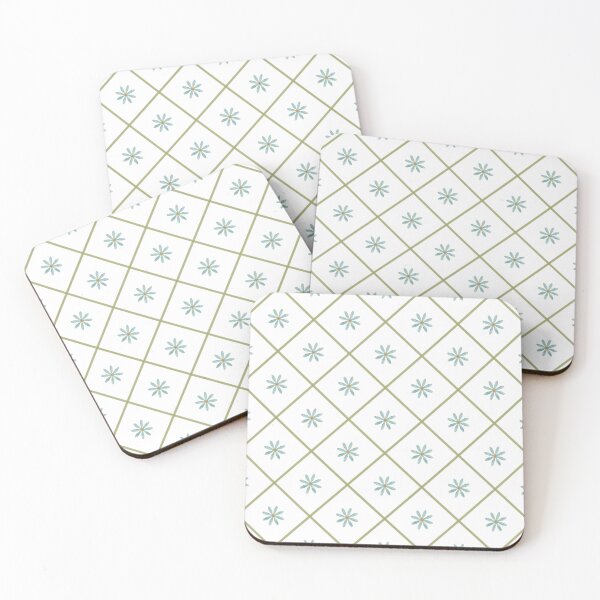 Item preview, Hand-Drawn Sage Trellis Blossoms Seamless Pattern designed and sold by WEBiC-ART Creative Studio.