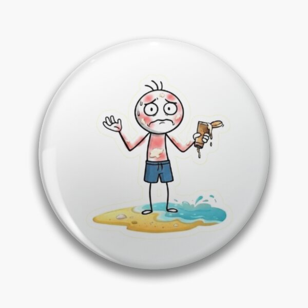 Item preview, Oops Murphy - Summer Beach Fail - Sunscreen Struggle - Funny Character Graphic designed and sold by oopsmurphy.