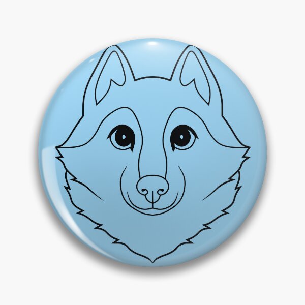 Item preview, Wolf Stamp Black Outlines designed and sold by Yarn Wolf Creations.