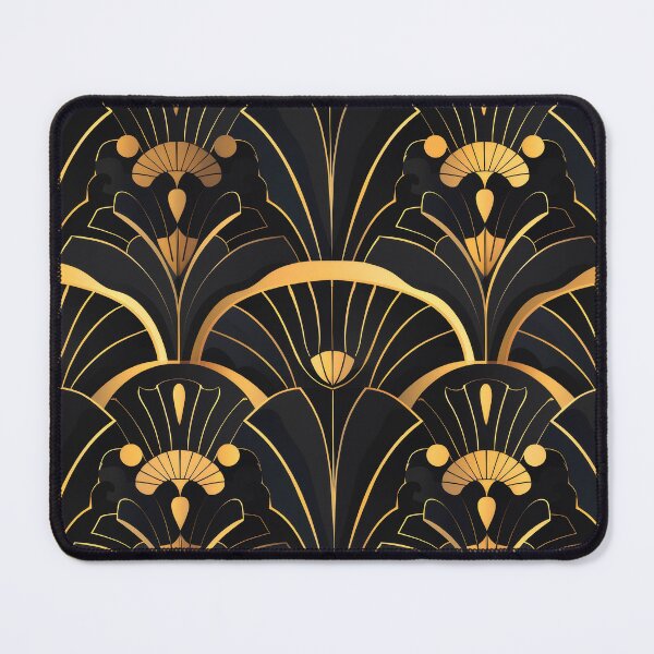 Artikelvorschau, Klassisches Vintage-Art-Deco-Muster in Gold und Schwarz entworfen und verkauft von DEC02.