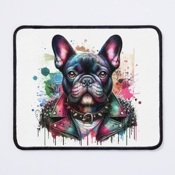 Item preview, French Bulldog in a colorful punk watercolor style designed and sold by Ginetta0815.