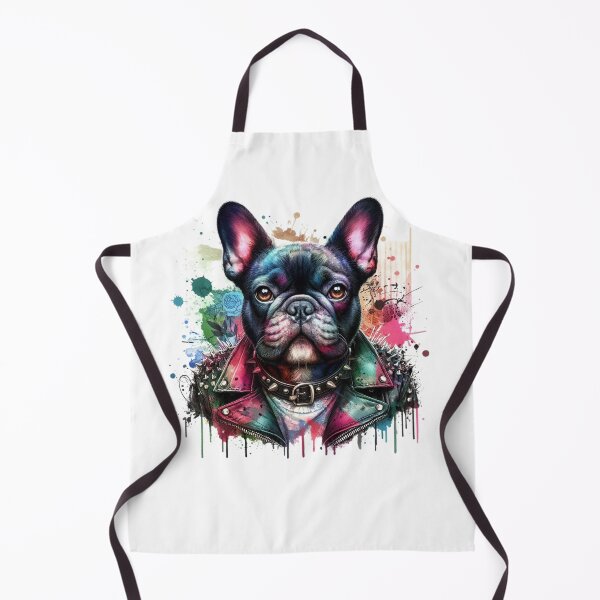 Item preview, French Bulldog in a colorful punk watercolor style designed and sold by Ginetta0815.