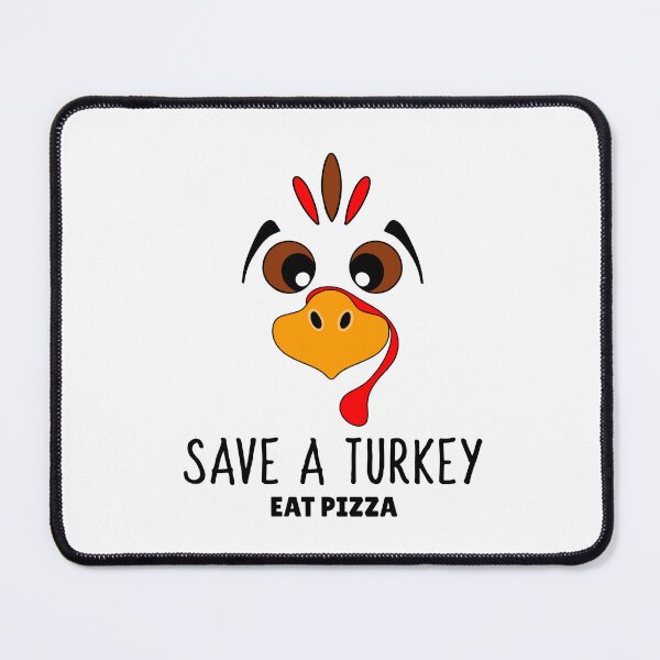 Item preview, Save A Turkey Eat Pizza Funny Turkey Face designed and sold by Sartoris Art.