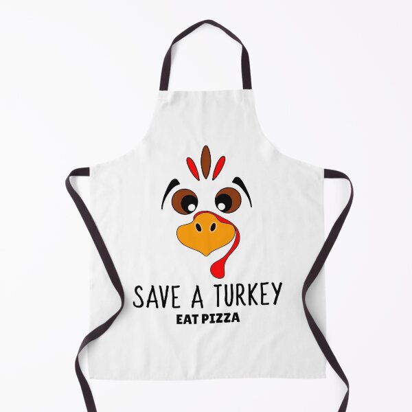 Item preview, Save A Turkey Eat Pizza Funny Turkey Face designed and sold by Sartoris Art.