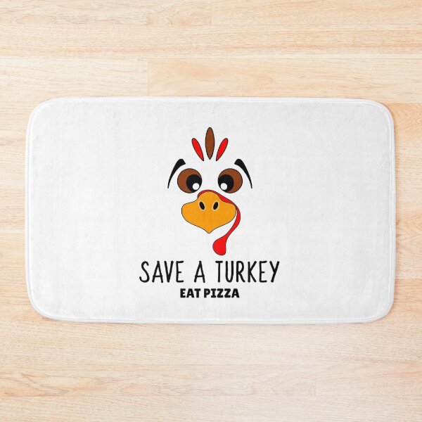Item preview, Save A Turkey Eat Pizza Funny Turkey Face designed and sold by Sartoris Art.