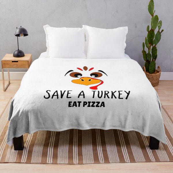Item preview, Save A Turkey Eat Pizza Funny Turkey Face designed and sold by Sartoris Art.