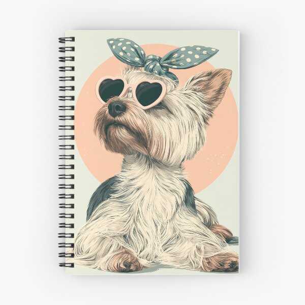 Item preview, yorkshire terrier wearing heart glasses designed and sold by TanyaLovus.