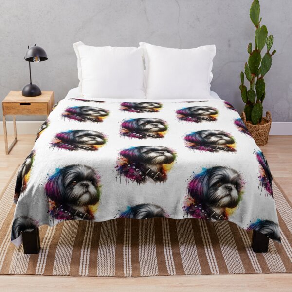 Item preview, Rocker Shih Tzu Dog Rainbow Splash designed and sold by Ginetta0815.
