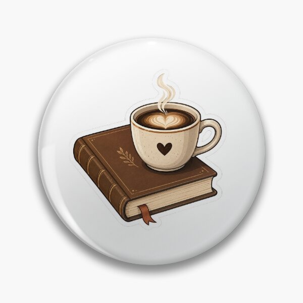 Item preview, Book and Coffee sticker designed and sold by Once Upon a Store.