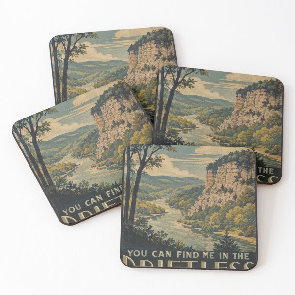 Item preview, Driftless Wisconsin Minnesota Bluffs Trees River Scene.  designed and sold by BlueLineLAX.