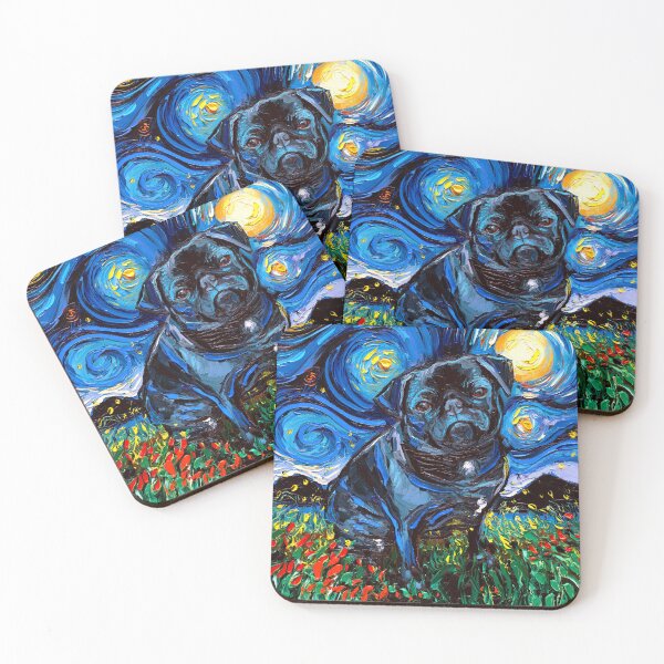 Item preview, Black Pug Night designed and sold by AjaTrier.