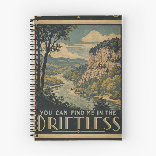 Item preview, Driftless Wisconsin Minnesota Bluffs Trees River Scene.  designed and sold by BlueLineLAX.