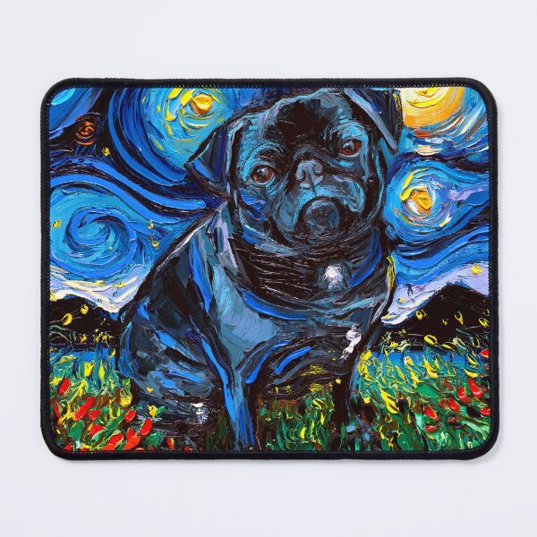 Item preview, Black Pug Night designed and sold by AjaTrier.