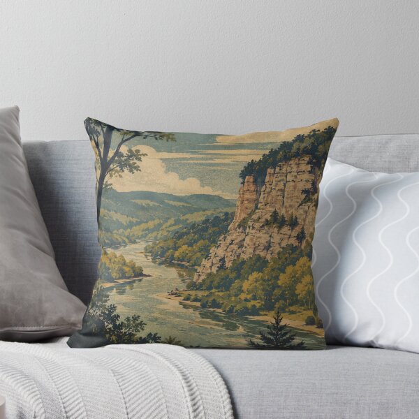 Item preview, Driftless Wisconsin Minnesota Bluffs Trees River Scene.  designed and sold by BlueLineLAX.