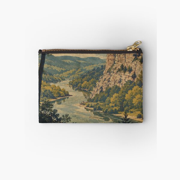 Item preview, Driftless Wisconsin Minnesota Bluffs Trees River Scene.  designed and sold by BlueLineLAX.