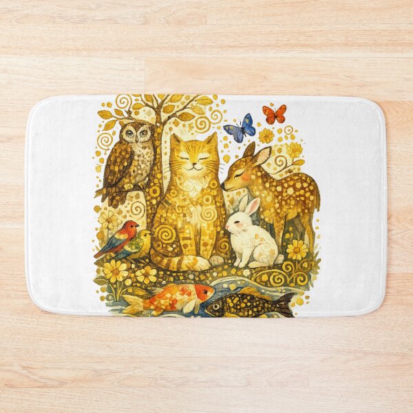 Item preview, Golden Woodland Animal Friends T-Shirt designed and sold by Santuário da Bicharada.