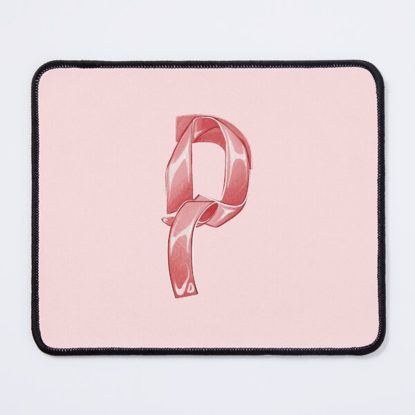 Item preview, Pattern Pink Ribbon Lettering, Letter P, alphabet typography designed and sold by 1centimetersqd.