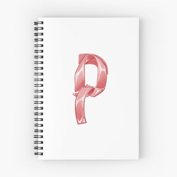 Item preview, Pattern Pink Ribbon Lettering, Letter P, alphabet typography designed and sold by 1centimetersqd.