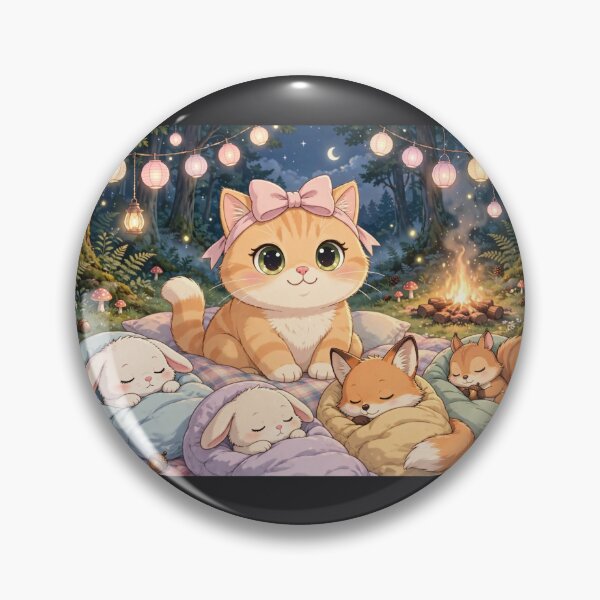 Item preview, Cozy Forest Camping Night With Friends designed and sold by Moody Vibes Studio.