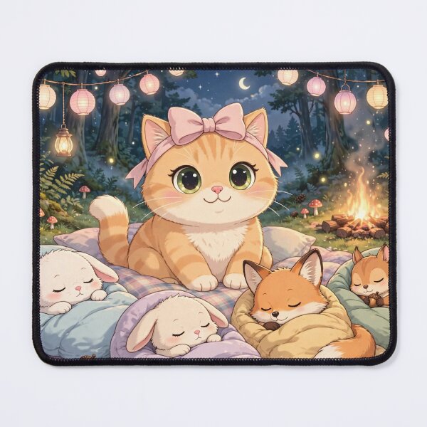 Item preview, Cozy Forest Camping Night With Friends designed and sold by Moody Vibes Studio.