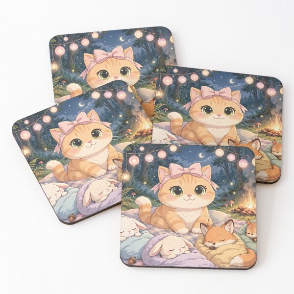 Item preview, Cozy Forest Camping Night With Friends designed and sold by Moody Vibes Studio.