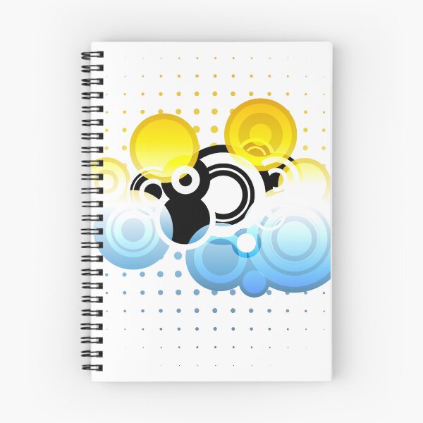 Item preview, Yellow and Blue Circles Cloud Frutiger Metro designed and sold by frutigerdesigns.