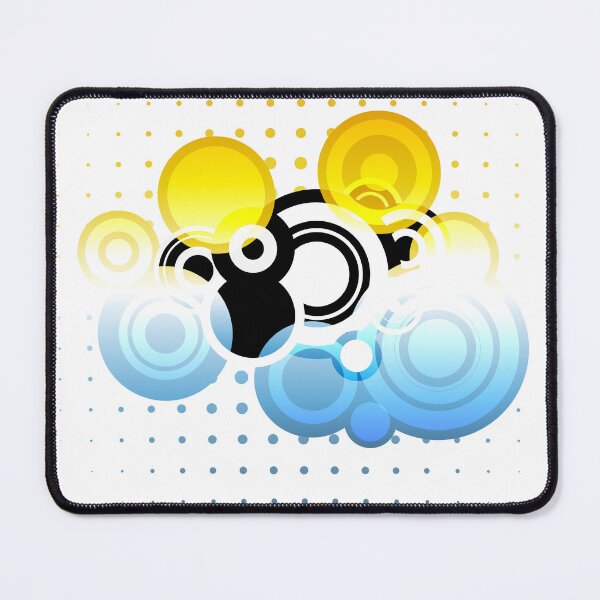 Item preview, Yellow and Blue Circles Cloud Frutiger Metro designed and sold by frutigerdesigns.