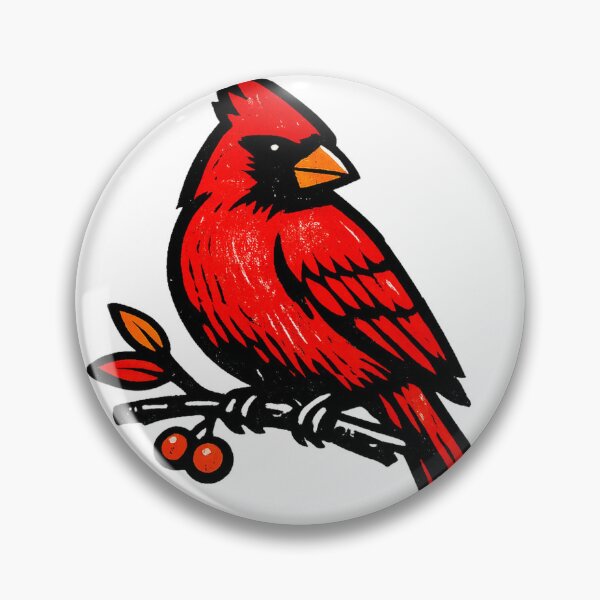 Item preview, Bold Red Cardinal on a Winter Berry Branch designed and sold by eignvalue.