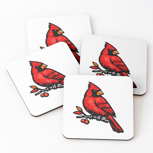 Item preview, Bold Red Cardinal on a Winter Berry Branch designed and sold by eignvalue.