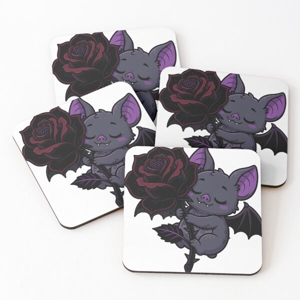Item preview, Bat Embracing Black Rose designed and sold by IllumeInk.